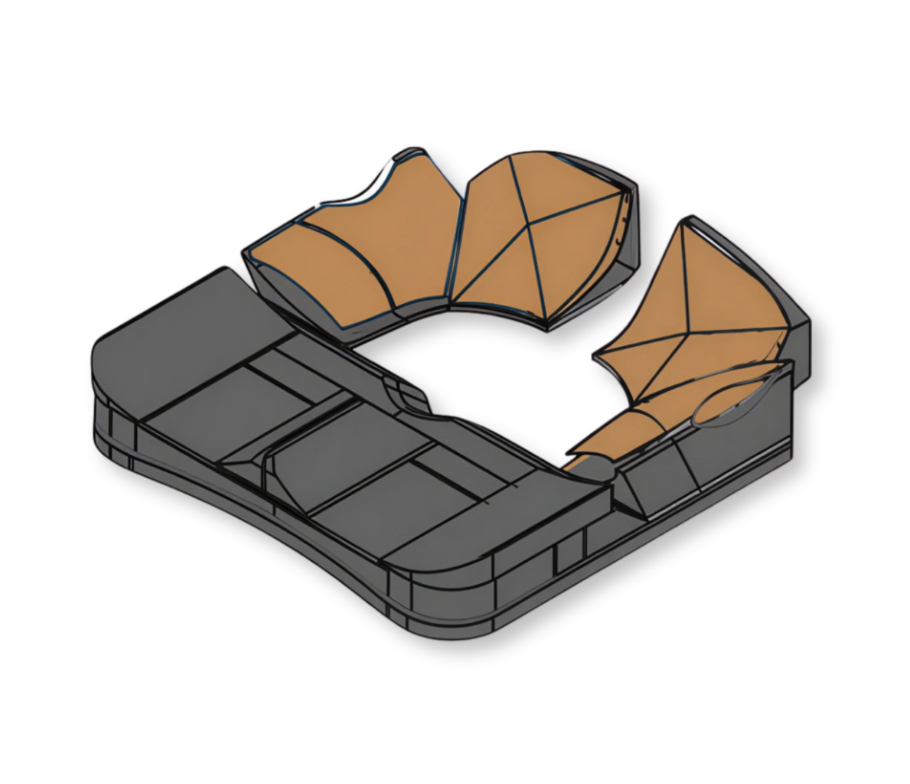 Riempimento massa struttura bacino