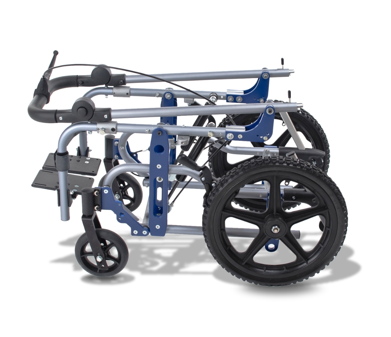 Montanti schienale abbattibili con maniglione unico regolabile