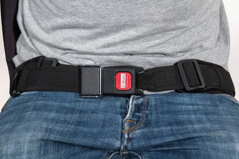 Cinghia Pelvica con sgancio a pulsante frontale metallico