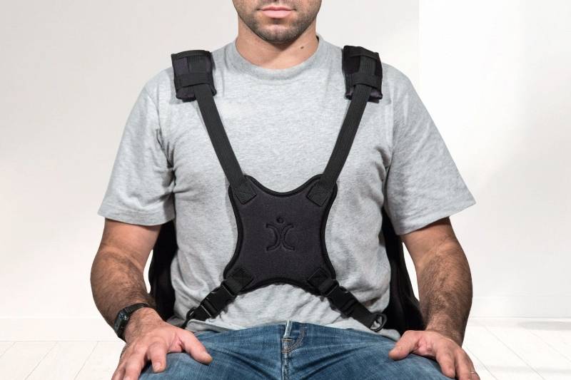 Bretellaggio di stabilizzazione pettorale con cuscinetti retrazione spalle